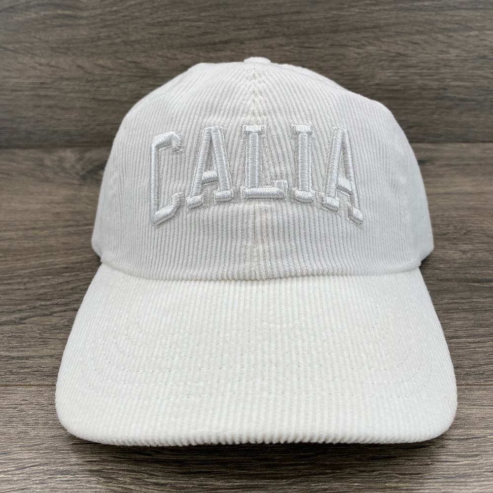 CALIA Anniversary Cap Womens OSFM Cloud Cover White Corduroy Adjustable Hat - Picture 1 of 6